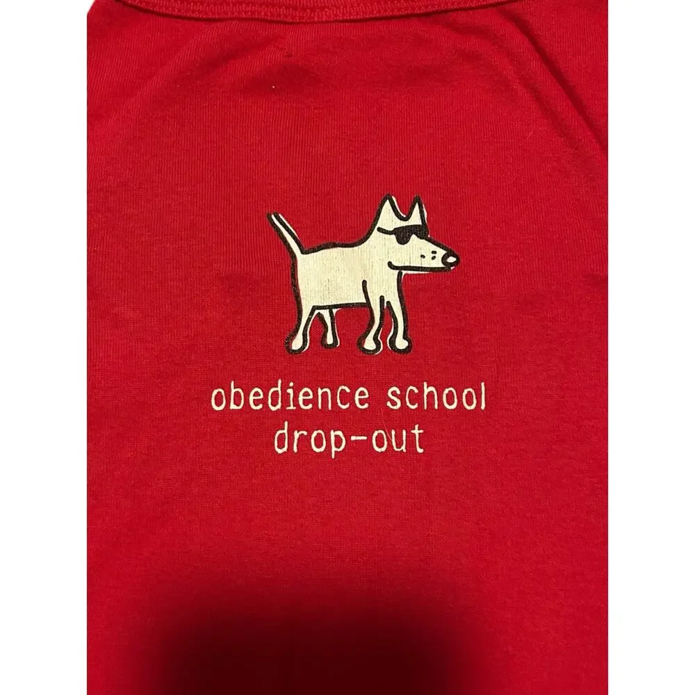 Teddy the Dog Doggie T Shirt Obedience School Drop Out Size XL